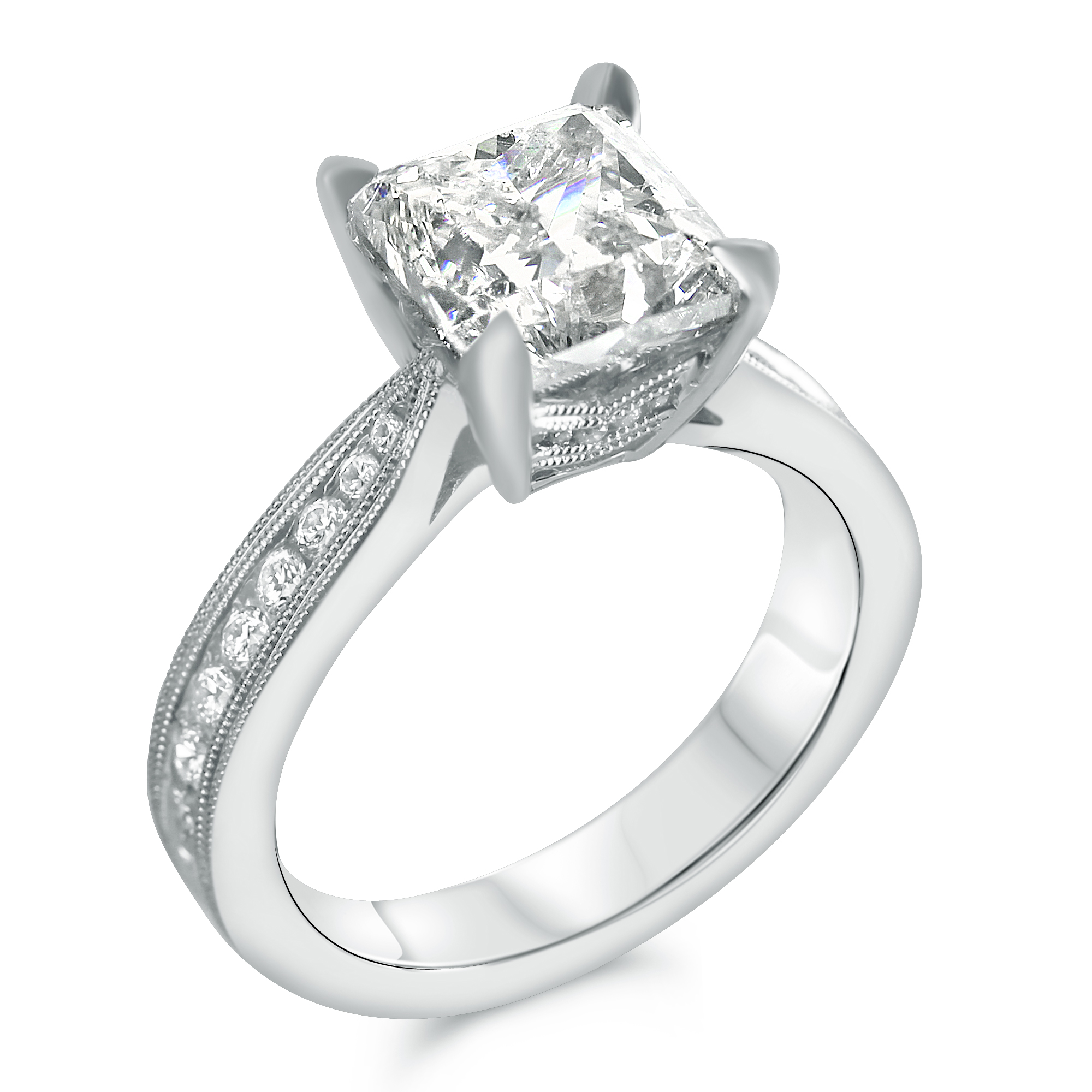 Princess Channel Set Rings 1 1/4cttw Princess Cut Channel Set Ring